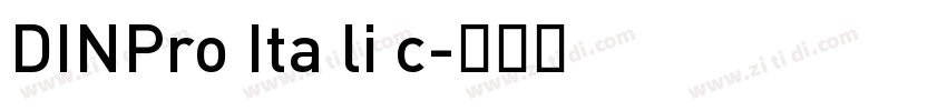 DINPro Ita li c字体转换